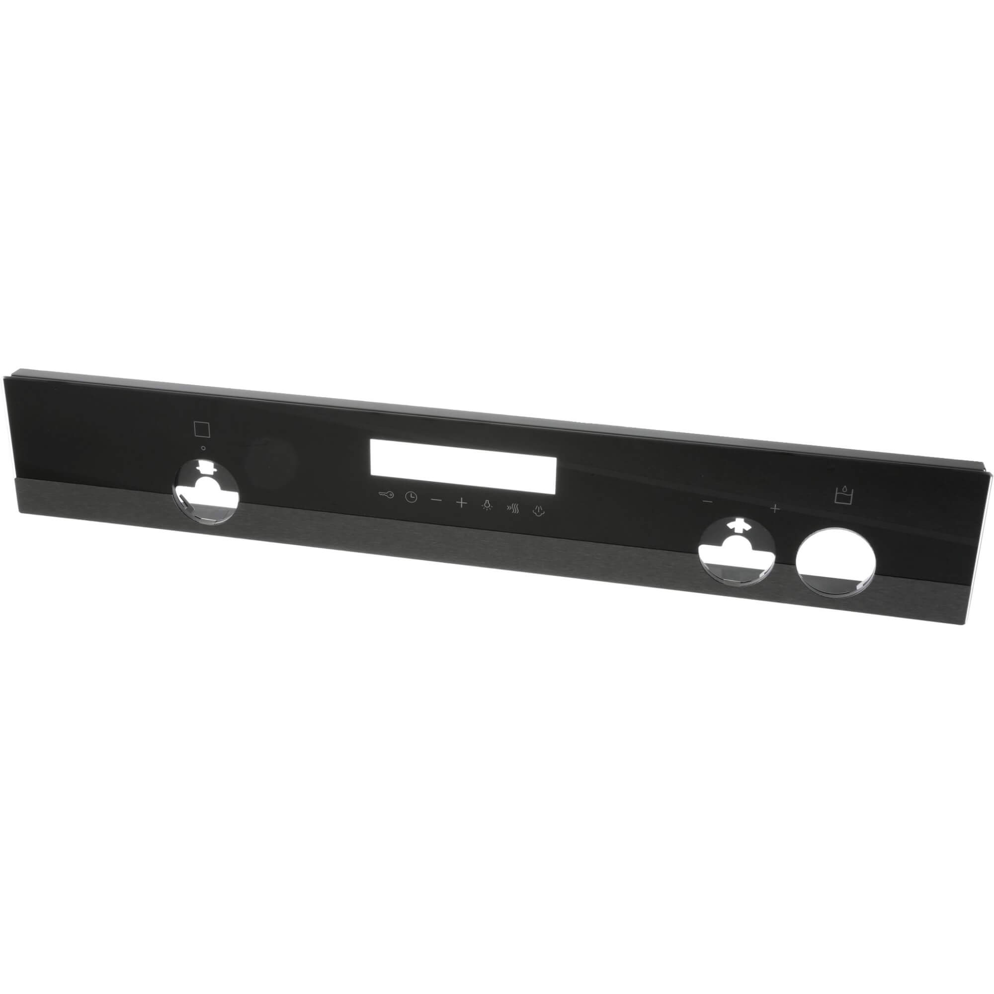 Bedienblende Glas schwarz, mit Edelstahlstreifen unten SE, Added Steam (BD-11034261)