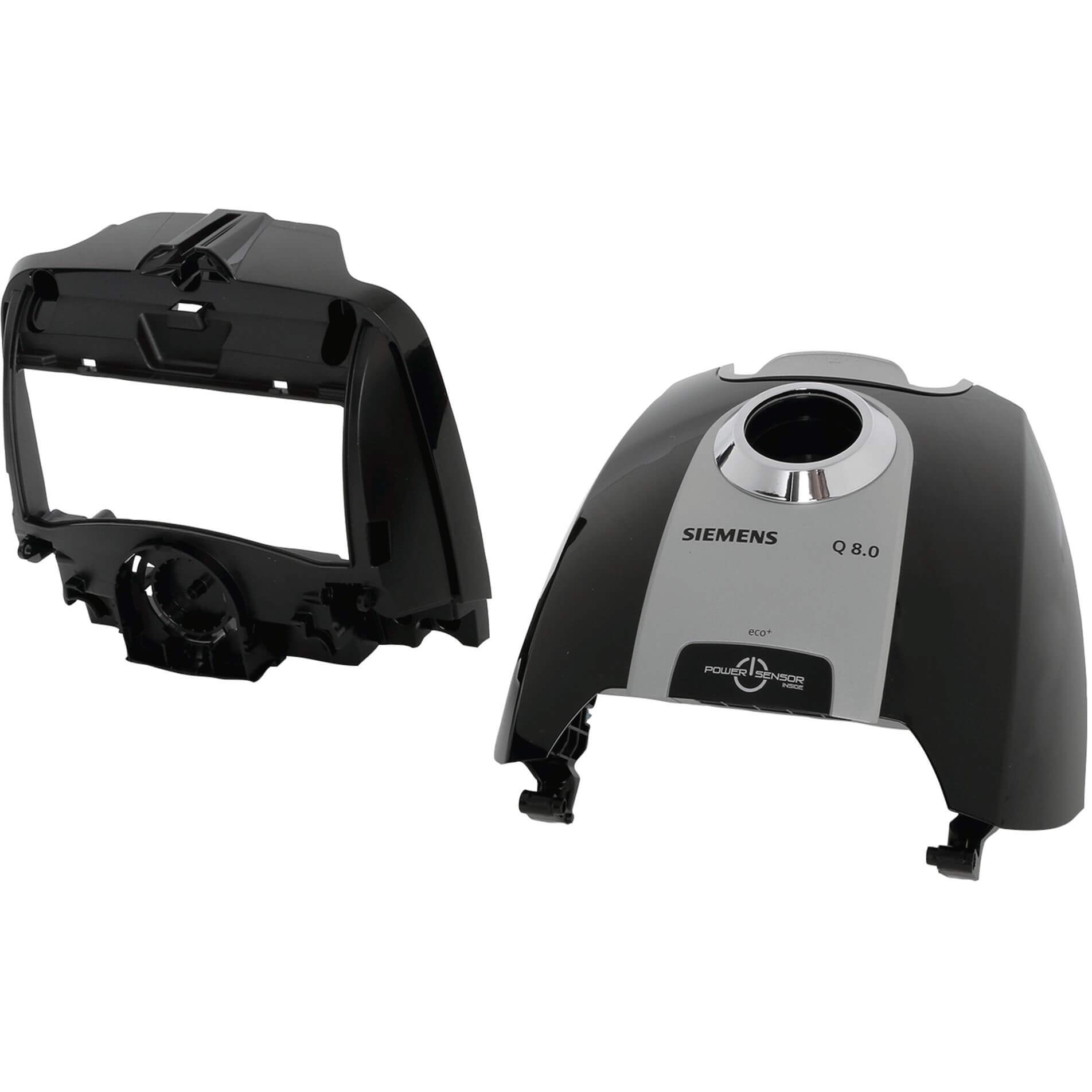 Deckel Set: Deckel vollst?ndig auto + Kappe schwarz, SIEMENS Q 8 0 car&home hepa eco+ power Sensor (BD-00797355)