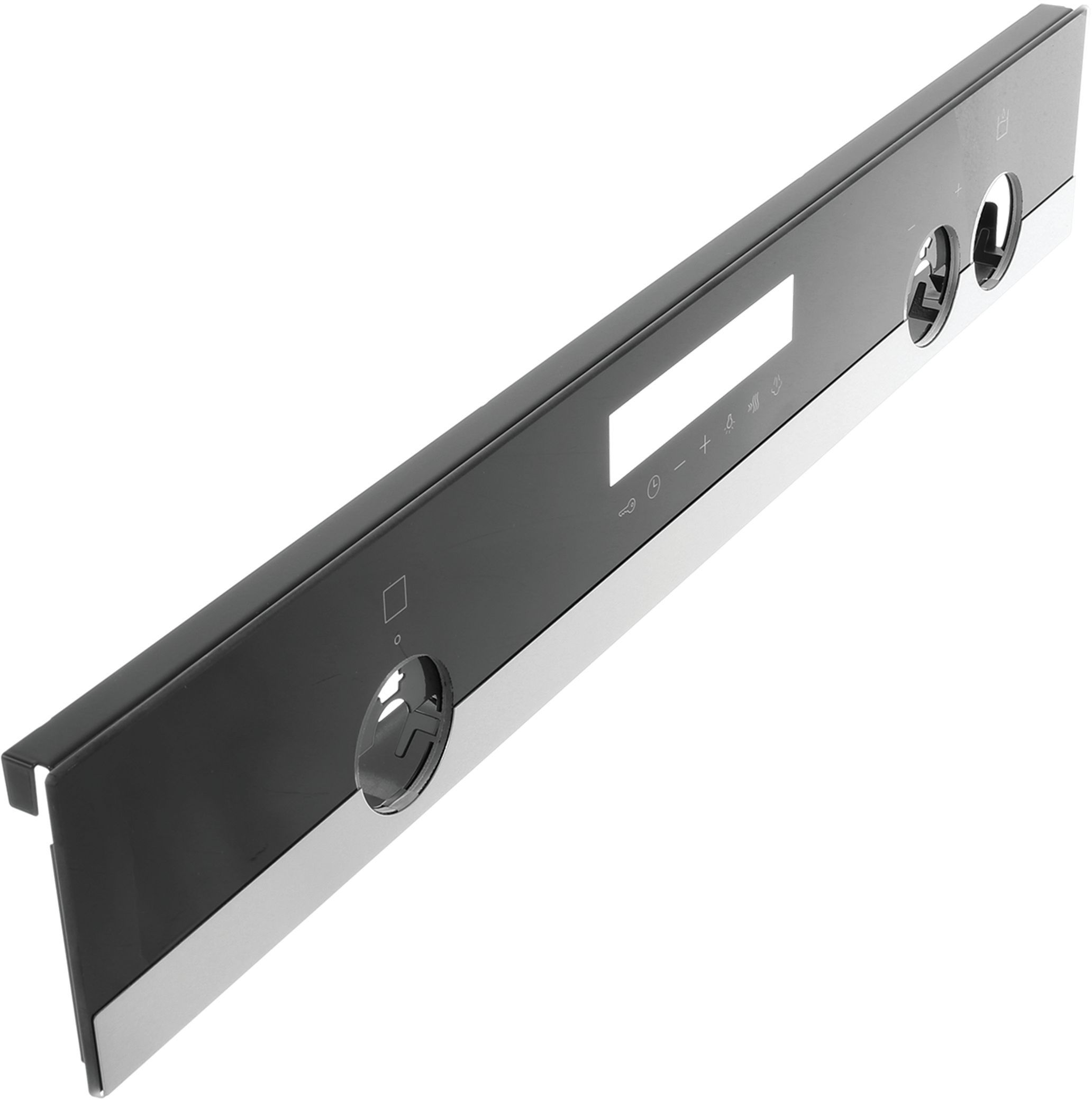 Bedienblende Glas schwarz, mit Edelstahlstreifen unten SE, Added Steam (BD-11033241)