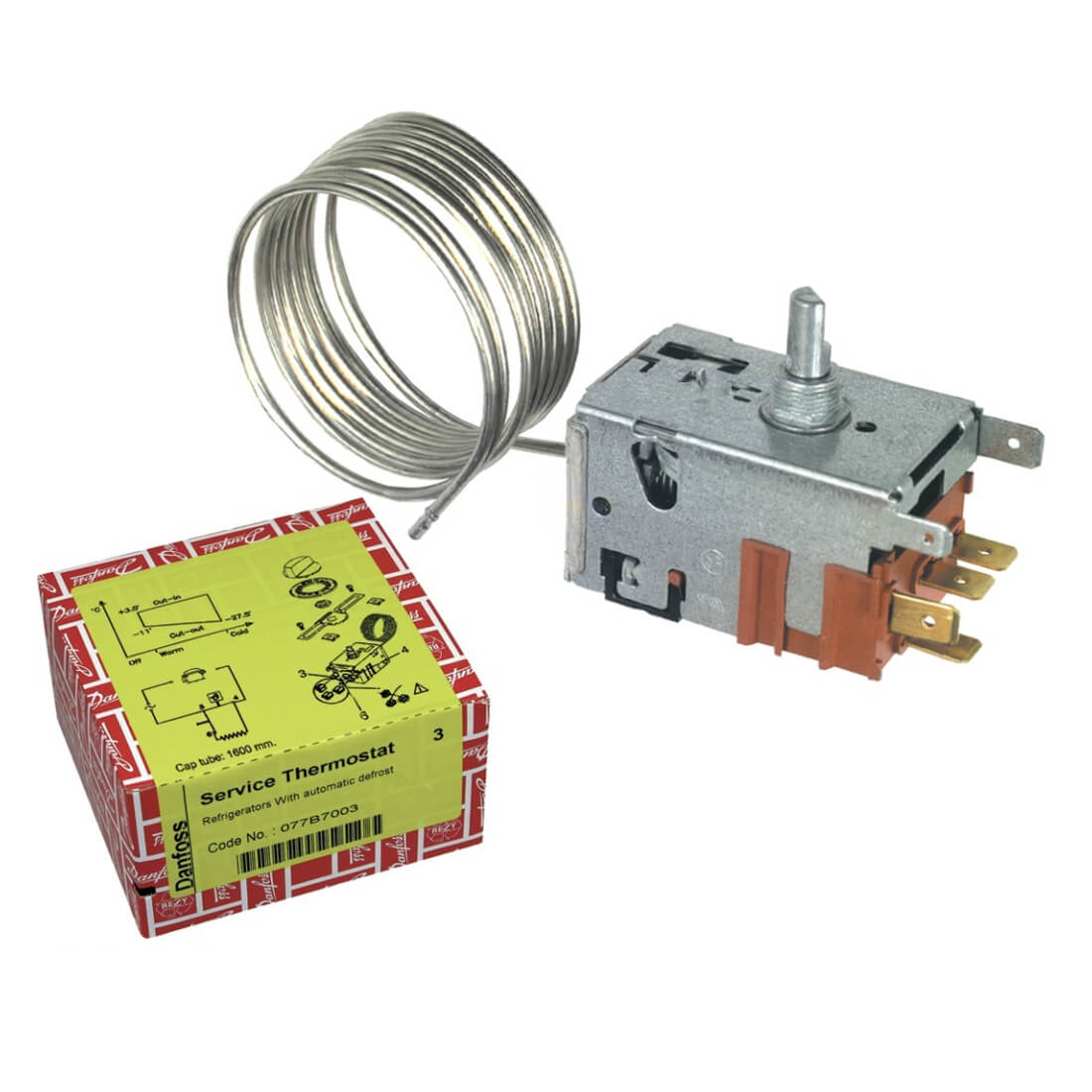 Thermostat Danfoss Nr.3  universal für Kühlschrank (KD-077B7003)