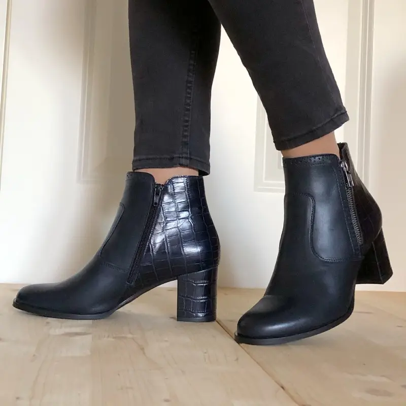 Blaue Stiefeletten elegant (750) - 39