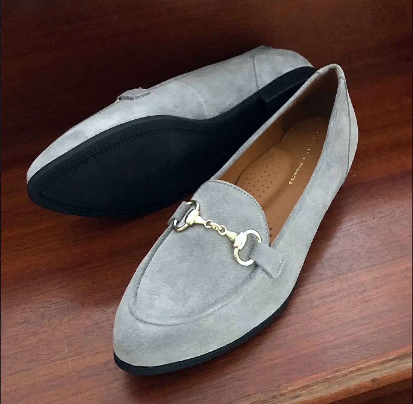 564-Slipper Damen hellgrau - 41