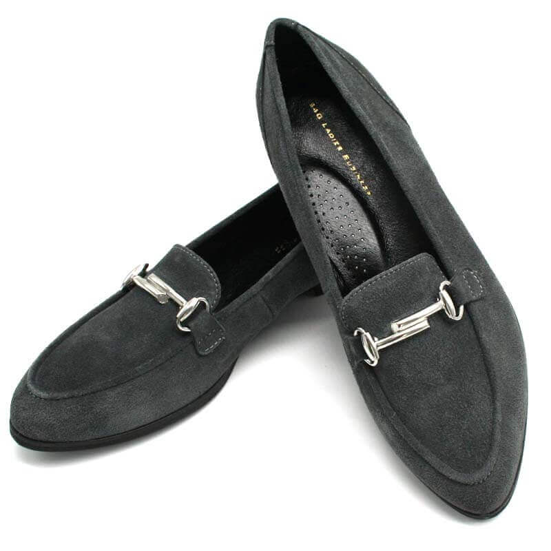 561-Damen Slipper Dunkelgrau - 36