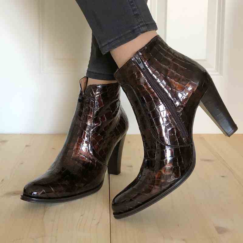 721-Stiefeletten Kroko - 40