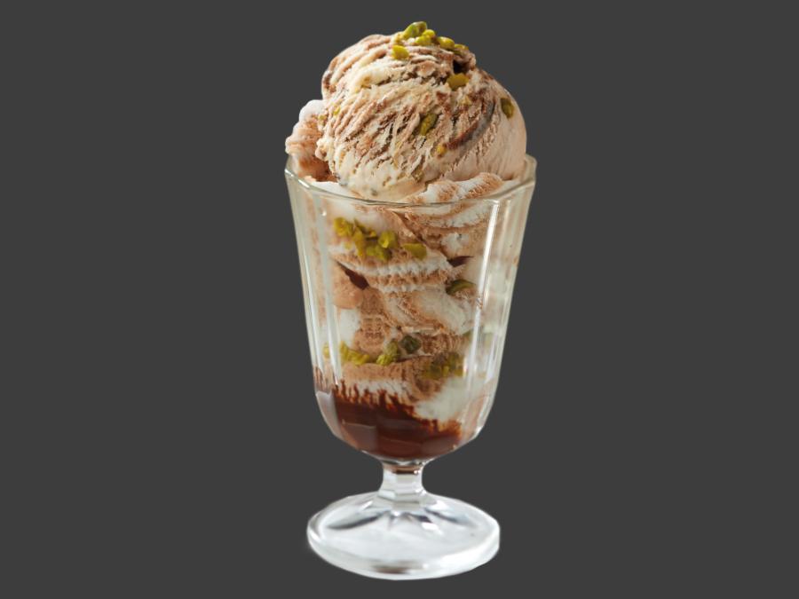 Kaffeehaus Eis Mandel-Schokolade-Pistazie