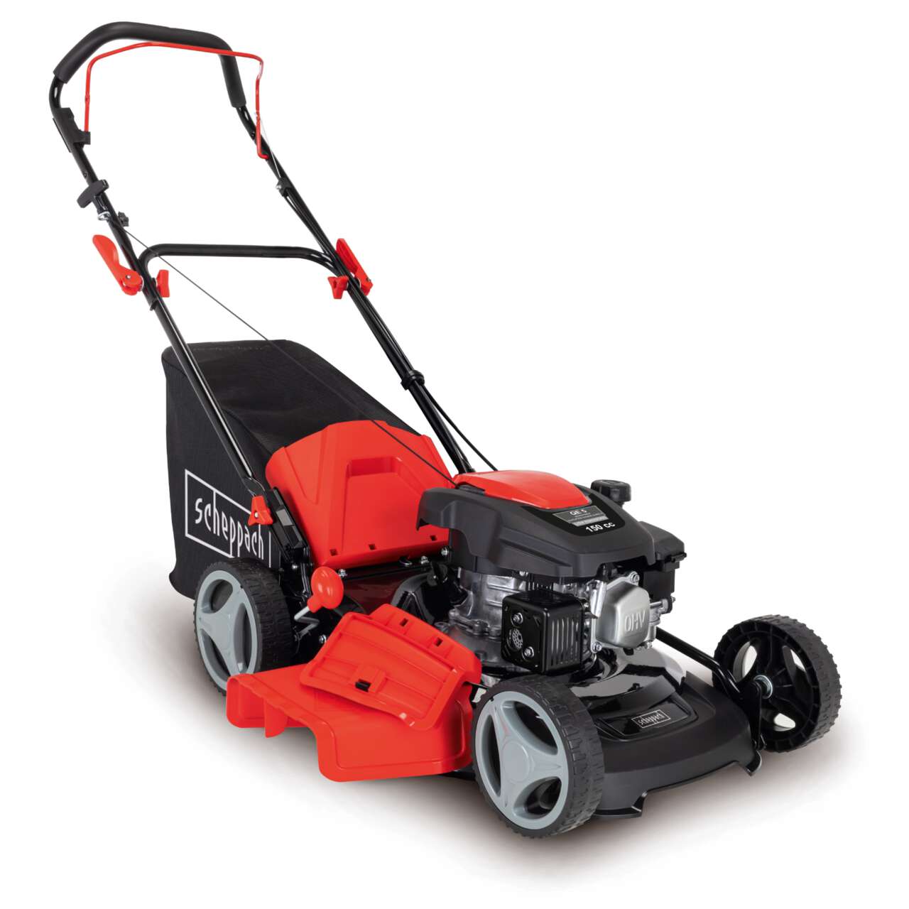 Benzin Rasenmäher MP150-46 Scheppach - 3.5PS | 46 cm Schnittbreite | 55L Box | 7-Stufen Verstellung | inkl. Motoröl