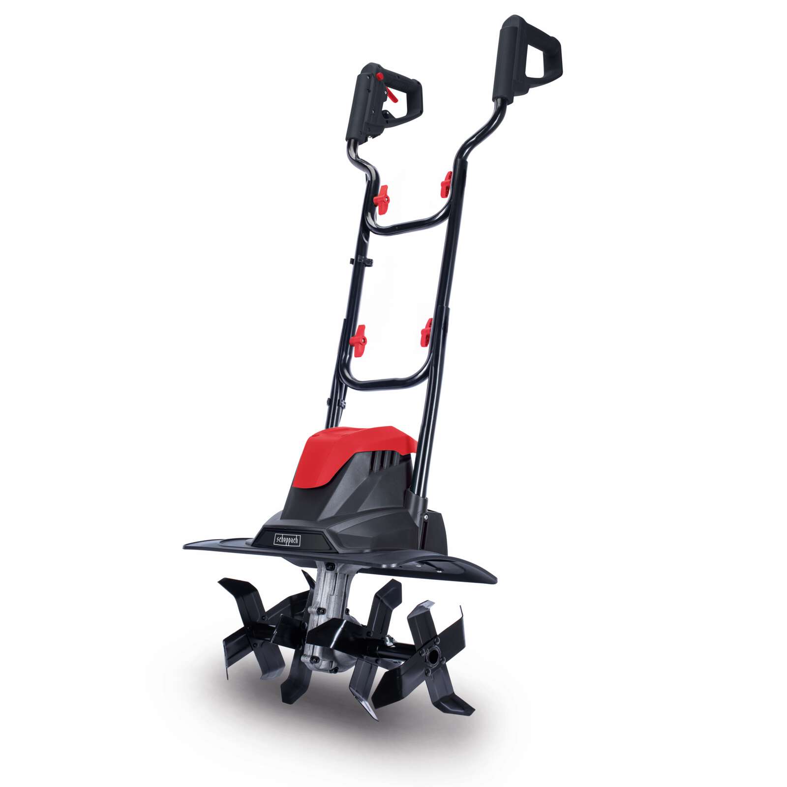 Elektro Motorhacke MTE380 Scheppach - 1050W | 1,4PS | 36cm Arbeitsbreite | 22cm Arbeitstiefe | 16 Messer | Sofort-Start mit Schutzschalter