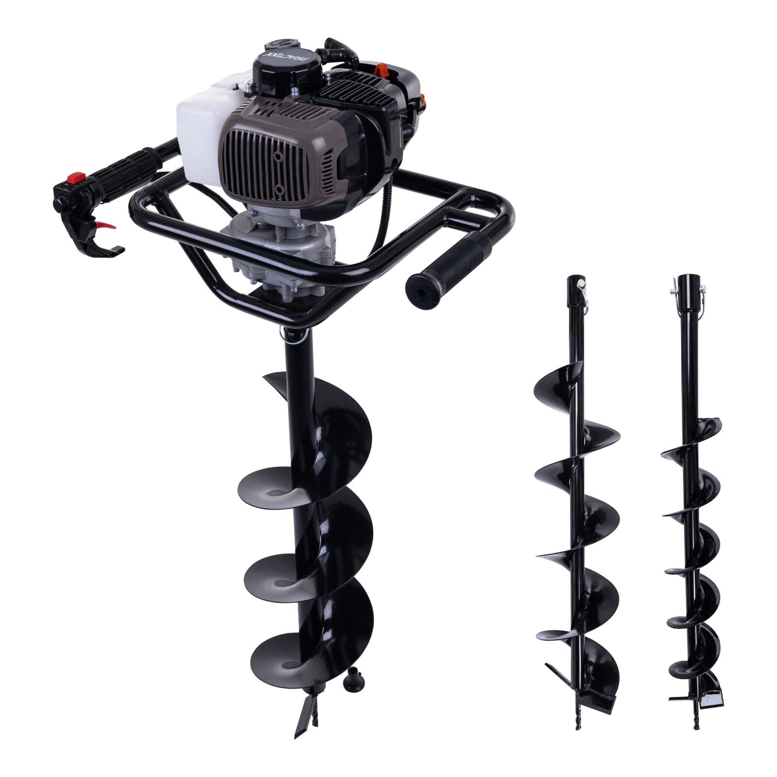 Benzin Erdbohrer PX-EB-52 Practixx- 1450W | 1,97PS | 800mm Bohrtiefe | 0-370 Umdrehungen/min | inkl. 100,150 u. 200mm Bohrer