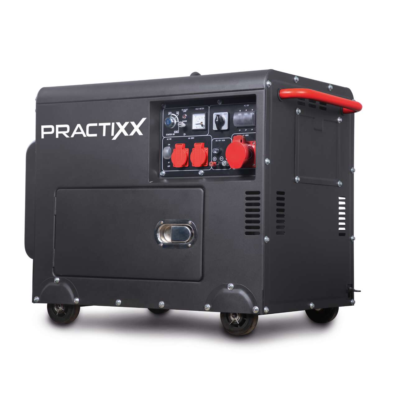 Diesel Stromerzeuger PX-SE-5000D Practixx - 7,7PS | 5000W | Elektrostart | 2x 230V, 1x400V Steckdose