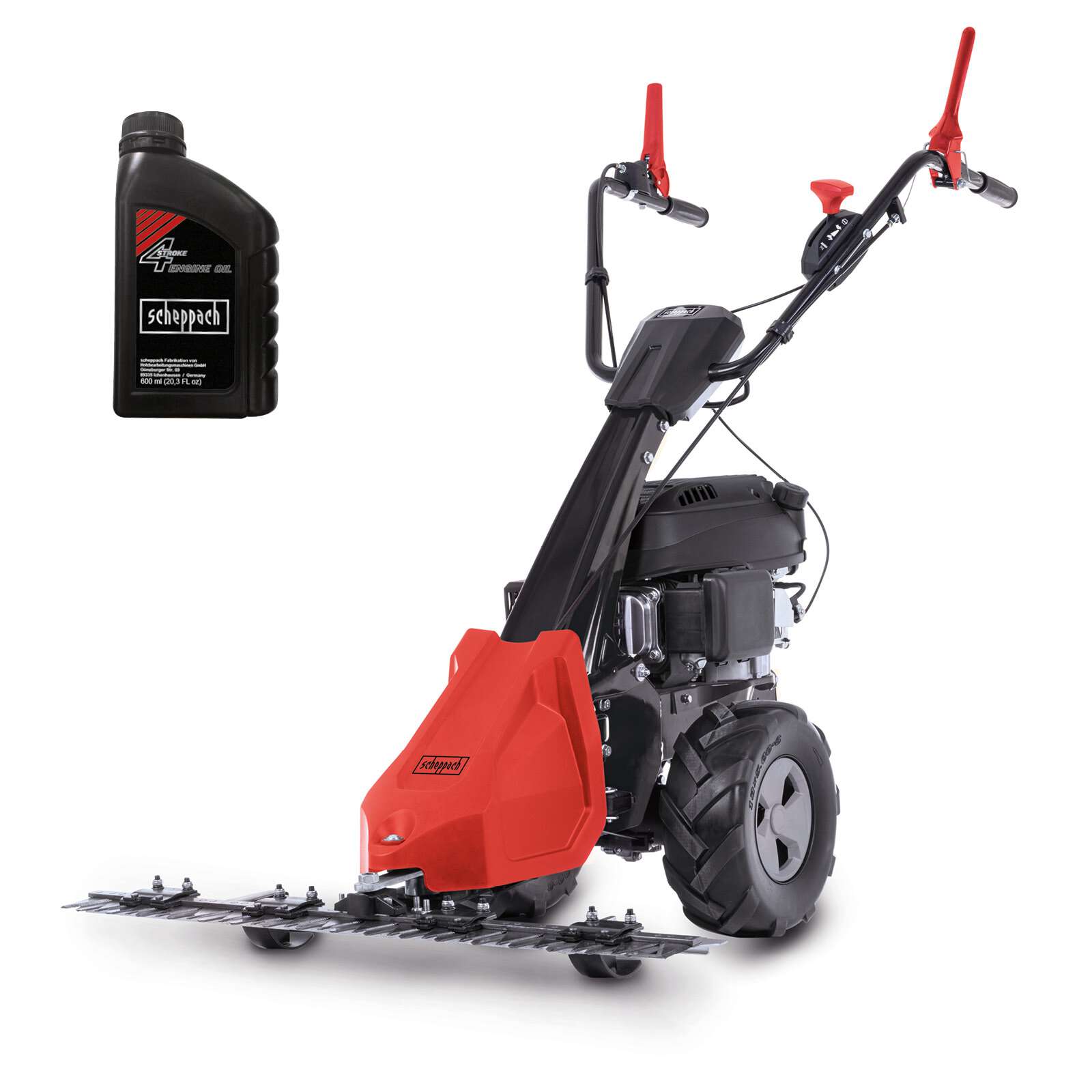 Benzin Balkenmäher BMS200-88 Scheppach - Schnittbreite/höhe 880mm / 30-60mm | 5,7PS | bis zu 3000m² - inkl. Motoröl