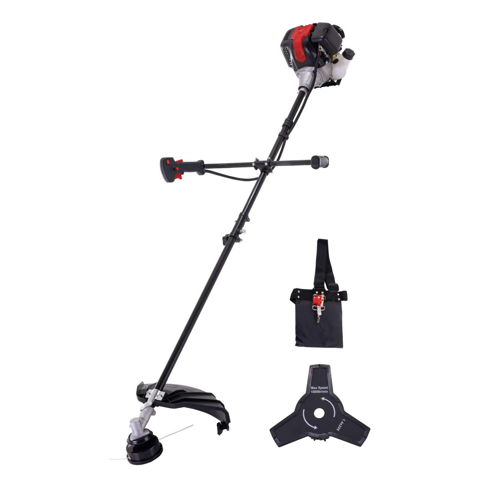 Benzin-Freischneider PBC310-4S Scheppach - 0,7 kW | 1,0 PS 4-Takt-Benzinmotor | Seilzugstarter | Motorsense & Rasentrimmer