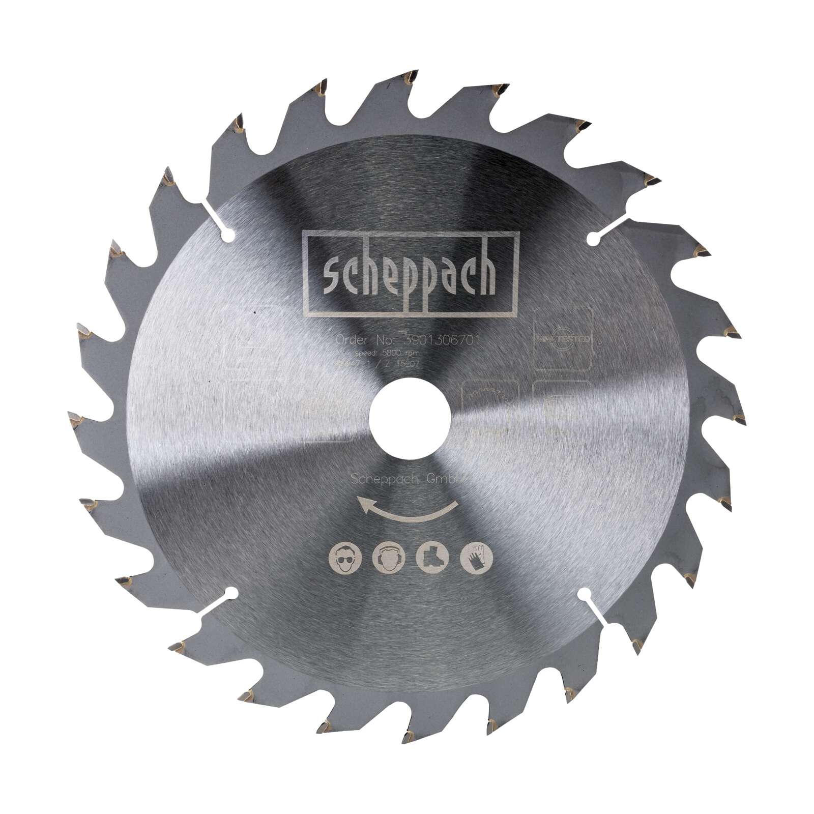 HW Kreissägeblatt Scheppach - Ø 250 x 30 x 2,4 x 1,8 mm | 24 Zähne