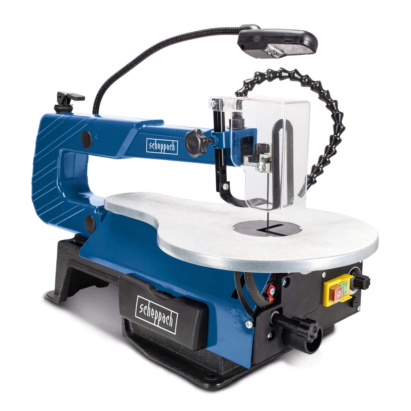 Dekupiersäge SD1600V Scheppach - 120W | 50mm Schnitthöhe | 134mm Sägeblattlänge | LED-Lampe | Gebläsedüse