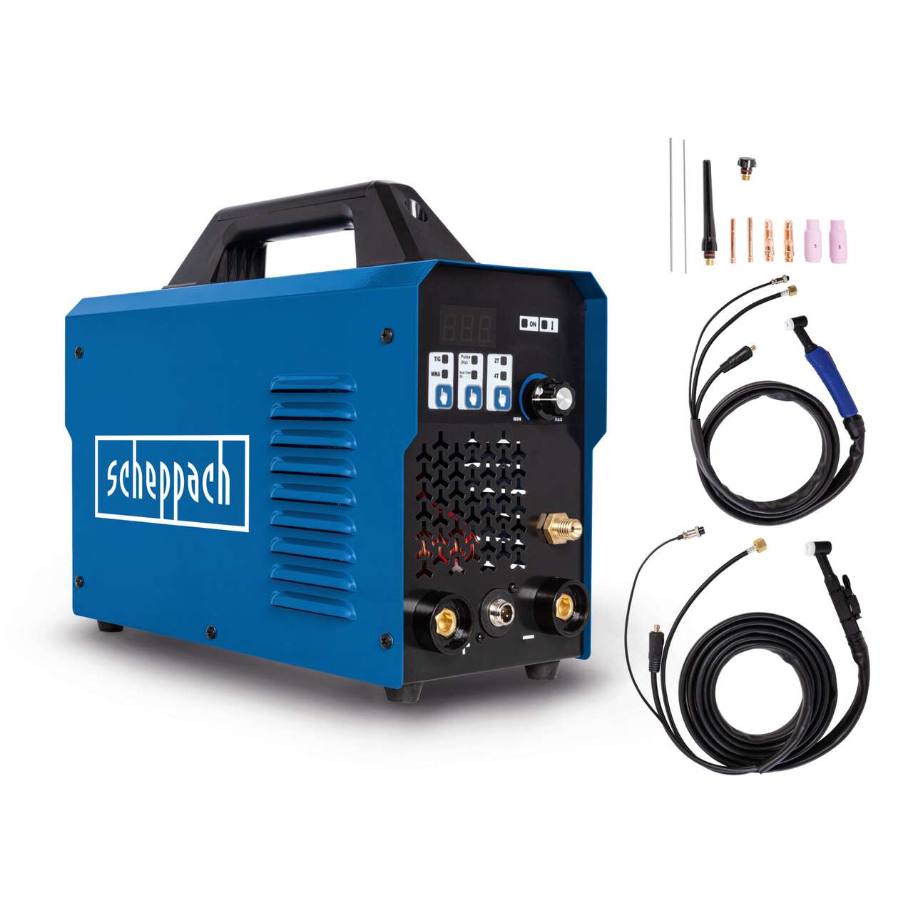 Schweißgerät WIG1000-Multi Scheppach - Inverter WIG/MMA | 160A | Pulsfunktion | 2-& 4-Takt Schweißen