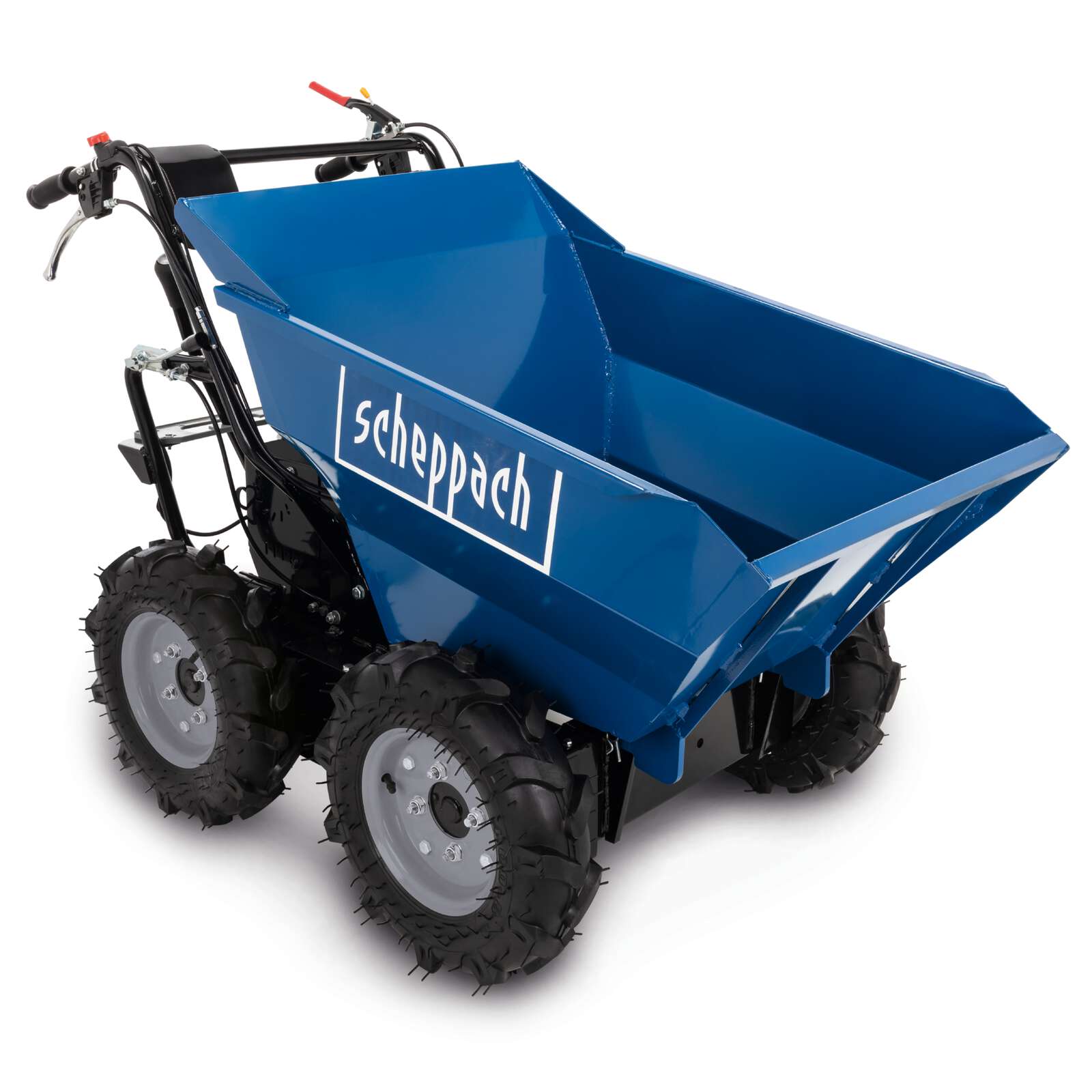 Benzin Dumper DP3000 Scheppach - 5,6PS | 300kg Traglast | 3 Vorwärtsgänge / 1 Rückwärtsgang | Allradantrieb | 125L Kippbehälter