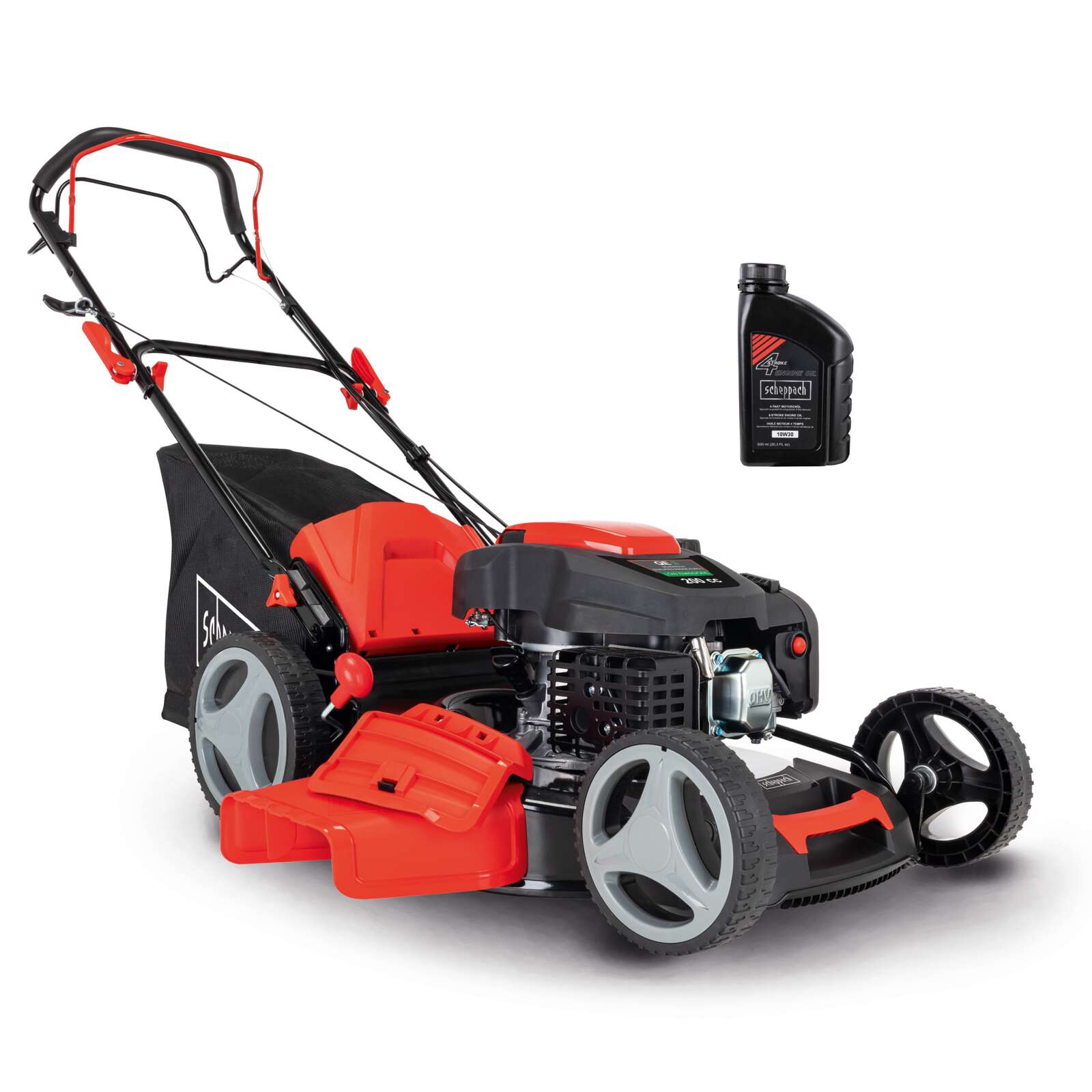 Benzin-Rasenmäher MS230-53 Scheppach | 53cm Schnittbreite | Radantrieb | inkl. Motoröl