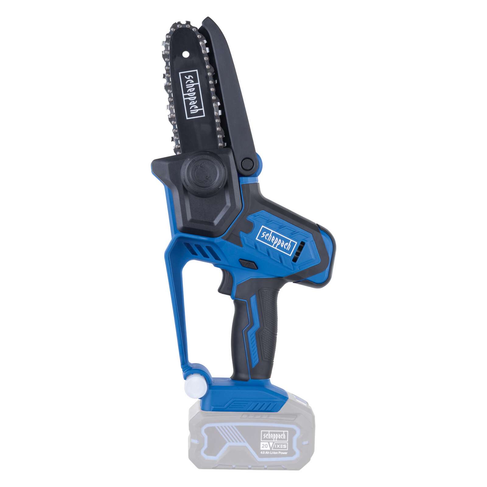 Akku Gehölzschneider C-PS100-X Scheppach - 20V | 5' Schwert | 4,8m/s Schnittgeschwindigkeit | 127mm max. Schnittstärke