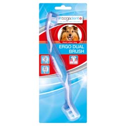 bogadent® Zahnbürste Ergo Dual Brush blau-weiß, Länge: ca. 23 cm