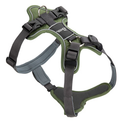 HUNTER Hundegeschirr Divo grün/grau, Gr. S-M, Breite: ca. 2 cm, Bauchumfang: ca. 52 - 68 cm, Halsumfang: ca. 30 - 42 cm