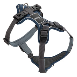 HUNTER Hundegeschirr Divo dunkelblau/grau, Gr. L-XL, Breite: ca. 2,5 cm, Bauchumfang: ca. 79 - 107 cm, Halsumfang: ca. 46 - 67 cm