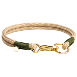 alsa-brand Hundehalsband Bolle sand-oliv, Länge: ca. 50 cm, Durchmesser: 2 x ca. 10 mm