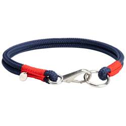 alsa-brand Hundehalsband Bolle nachtblau-cayenne, Länge: ca. 50 cm, Durchmesser:  2 x ca. 10 mm