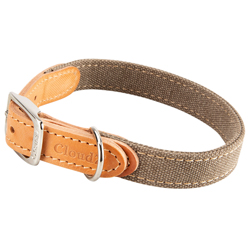 Cloud7® Hundehalsband Tivoli greige, Gr. L, Breite: ca. 2,5 cm, Halsumfang: ca. 36 - 44 cm