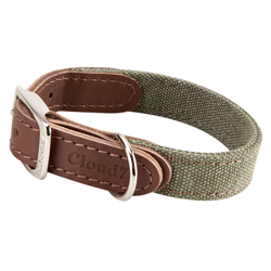 Cloud7® Hundehalsband Tivoli olive, Gr. XS, Breite: ca. 2 cm, Halsumfang: ca. 23 - 29 cm