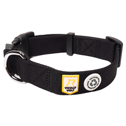 WOOLLY WOLF Hundehalsband Adventure raven black, Gr. 30-45, Breite: ca. 2,5 cm, Länge: ca. 30 - 45 cm