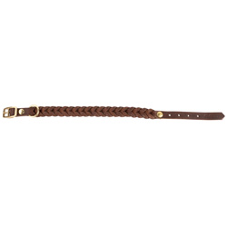 Cloud7® Hundehalsband Central Park braun-gold, Gr. S, Breite: ca. 2,0 cm, Halsumfang: ca. 30 - 35 cm