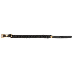 Cloud7® Hundehalsband Central Park schwarz-gold, Gr. M, Breite: ca. 2,3 cm, Halsumfang: ca. 34 - 40 cm