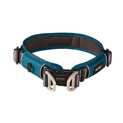 WOLTERS Hundehalsband Active Pro Comfort petrol/anthrazit, Breite: ca. 3 cm, Halsumfang: ca. 35 - 40 cm