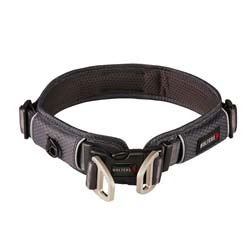 WOLTERS Hundehalsband Active Pro Comfort schwarz/anthrazit, Breite: ca. 3 cm, Halsumfang: ca. 35 - 40 cm