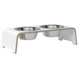 dogBar® Hundebar Beech Wood weiß, Gr. M-Small, Maße: ca. 57 x 24 x 14 cm, Durchmesser:  ca. 202 mm