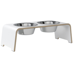 dogBar® Hundebar Beech Wood weiß, Gr. M, Maße: ca. 57 x 24 x 18 cm, Durchmesser:  ca. 202 mm