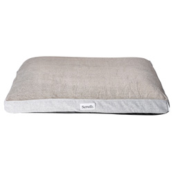 Scruffs Hundekissen Havard pearl grey, Gr. L, Maße: ca. 100 x 70 cm