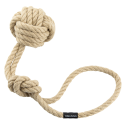 treusinn. Hundespielzeug Eco Tau Bolly beige, Gr. M, Länge: ca. 35 cm, Durchmesser:  ca. 6,5 cm