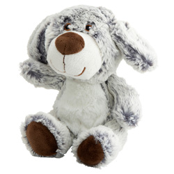 HUNTER Hunde-Plüschspielzeug Faro Hund grau, Länge: ca. 19 cm