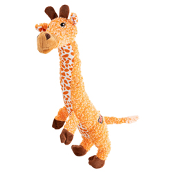 KONG Hundespielzeug Shakers Luv Giraffe orange, Länge: ca. 40 cm, Durchmesser: ca. 5,5 – 7,5 cm