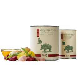 alsa-nature SENIOR Wild & Kaninchen mit Kartoffel & Löwenzahn, Anzahl: 400 g, 400 g, Hundefutter nass