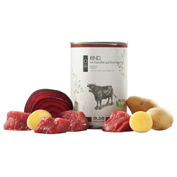 alsa-nature BIO Rind mit Kartoffel und Rote Bete, Anzahl: 400 g, 400 g, Hundefutter nass