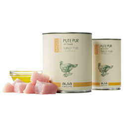 alsa-nature SINGLE Pute pur, Anzahl: 6 x 400 g, 400 g, Hundefutter nass