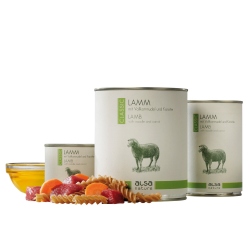 alsa-nature CLASSIC Lamm mit Vollkornnudel und Karotte, Anzahl: 400 g, 400 g, Hundefutter nass