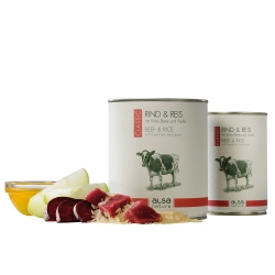 alsa-nature CLASSIC Rind & Reis mit Rote Bete & Apfel, Anzahl: 12 x 800 g, 800 g, Hundefutter nass