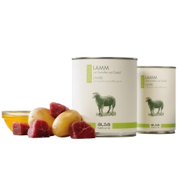 alsa-nature SINGLE Lamm mit Kartoffel, Anzahl: 400 g, 400 g, Hundefutter nass