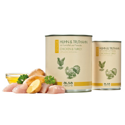alsa-nature SENIOR Huhn & Truthahn mit Kartoffel und Petersilie, Anzahl: 400 g, 400 g, Hundefutter nass