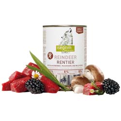 isegrim® FOREST Rentier mit Brombeeren, Champignons & Wildkräutern, Anzahl: 400 g, 400 g, Hundefutter nass
