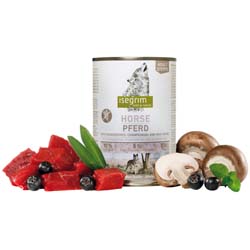 isegrim® STEPPE Pferd mit Aroniabeeren, Champignons & Wildkräutern, Anzahl: 6 x 400 g, 400 g, Hundefutter nass