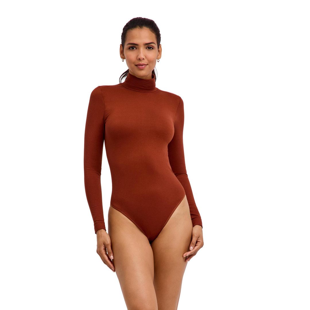 FALKE Timeless Cotton Stand Collar Slip Damen Body