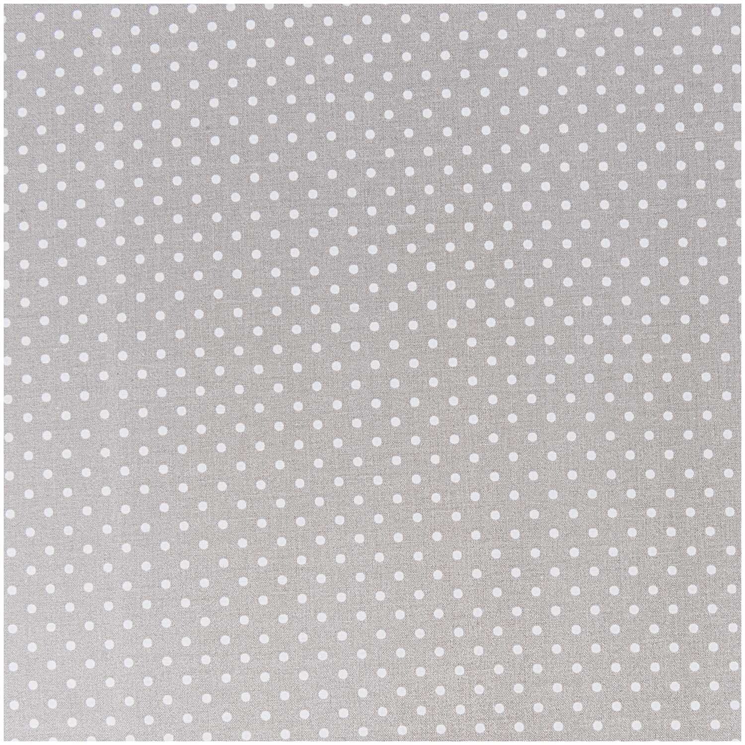 Stoff Punkte klein grau-weiß 140cm